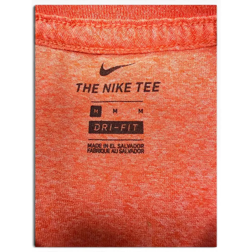Nike Dri-FIT Men’s M Orange Heather Swoosh Short Sleeve Performance Tee